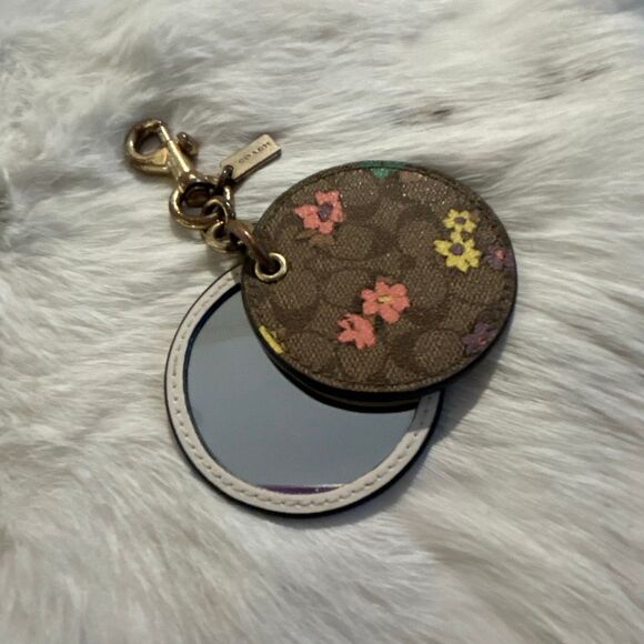 Coach Accessories - COACH Mirrored Floral  Keychain